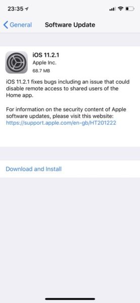 iOS 11.2.1 Para iPhone, iPad y iPod touch, Obtenga Enlaces de Descarga Directa Aquí