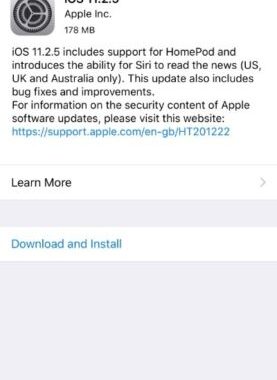 iOS 11.2.5 Con soporte para HomePod y corrección de errores[Enlaces de descarga IPSW]