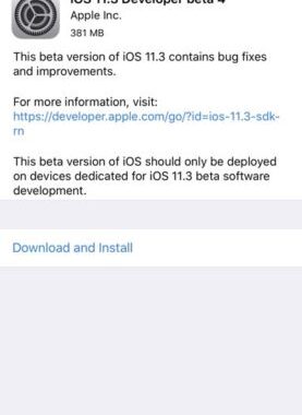 iOS 11.3 Beta 4 liberado junto con macOS 10.13.4 y tvOS 11.3 betas