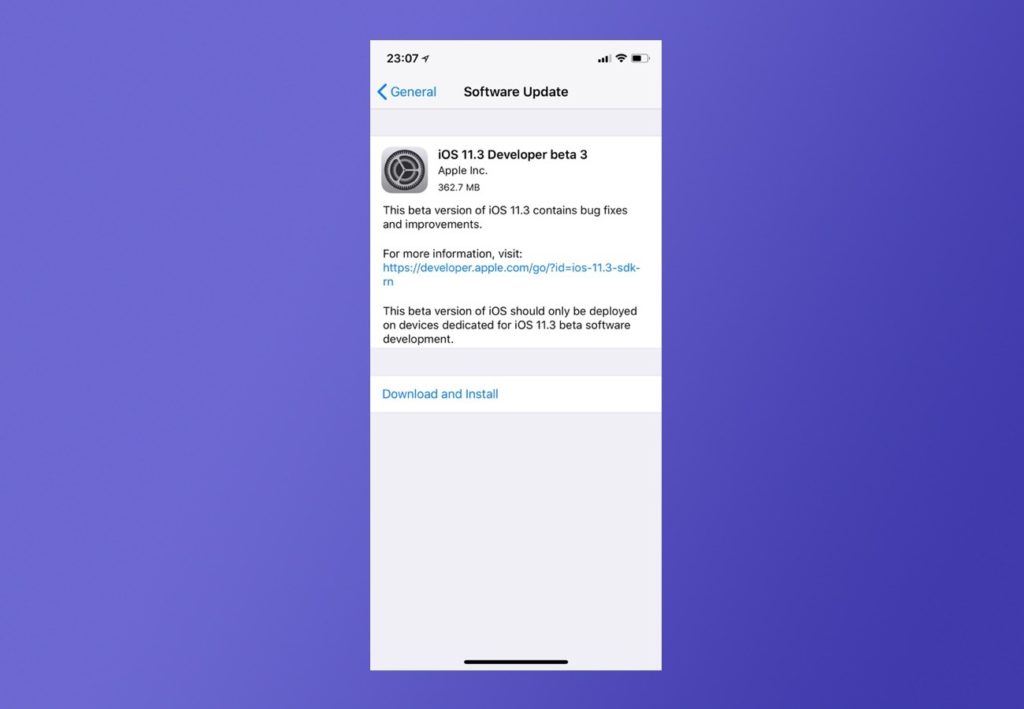 iOS 11.3 Developer Beta 3 ya está disponible