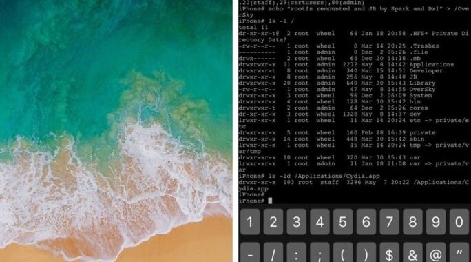 iOS 11.3 Escapada con Cydia mostrada por Alibaba