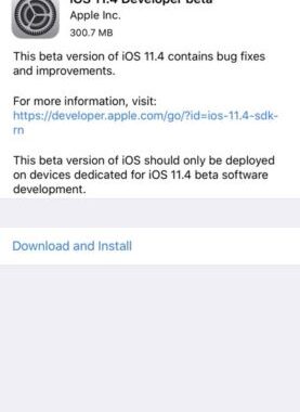 iOS 11.4 Developer Beta 1, watchOS 4.3.1 y tvOS 11.4 Liberados