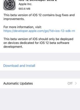 iOS 12 Beta 2 ya está disponible para su descarga
