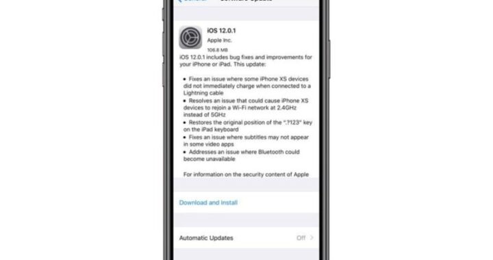 iOS 12.0.1 lanzado con arreglo para iPhone XS Charging Bug, problemas de Wi-Fi, clave de iPad y más