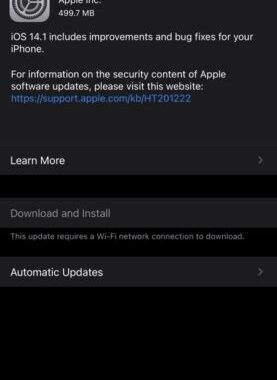 iOS 14.1 y iPadOS 14.1, enlaces de descarga directos de IPSW