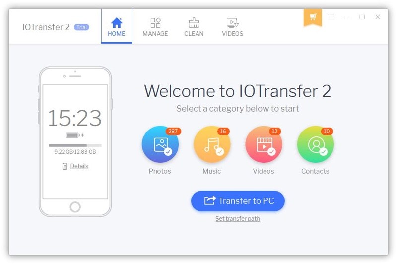 IOTransfer 2 es una poderosa herramienta que le permite hacer copias de seguridad y transferir datos del iPhone
