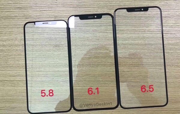 La supuesta filtración en una pieza muestra diferencias de tamaño entre iPhones de 5.8, 6.1 y 6.5 pulgadas