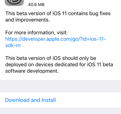 Lanzamiento de iOS 11 Developer Beta 10 e iOS 11 Public Beta 9