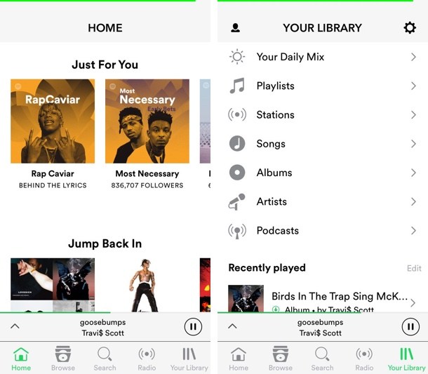 Lightify Tweak lleva el modo blanco a la aplicación oficial de Spotify