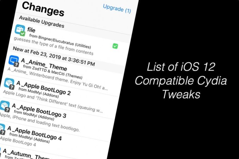 Lista de 175+ ajustes de Cydia compatibles con iOS 12 que puedes descargar