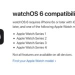 Lista de modelos de relojes Apple que admiten watchOS 6