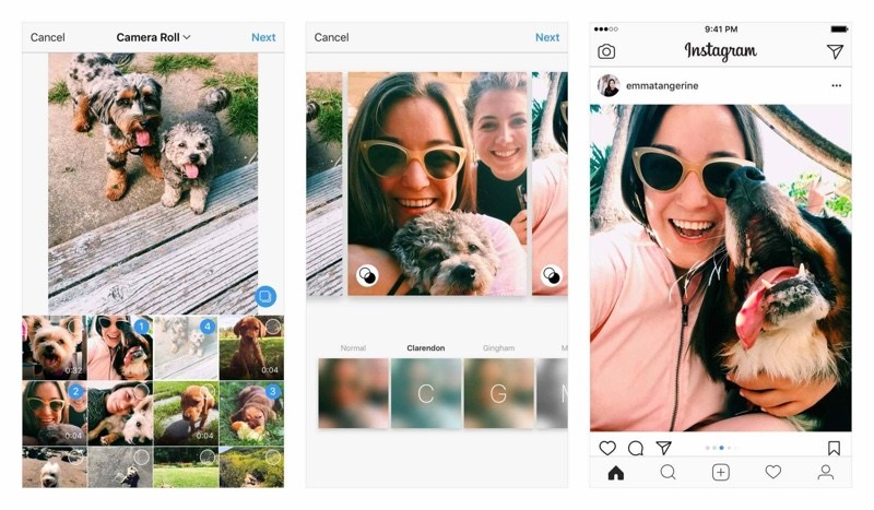 Los álbumes de Instagram ahora soportan imágenes en formato vertical y horizontal