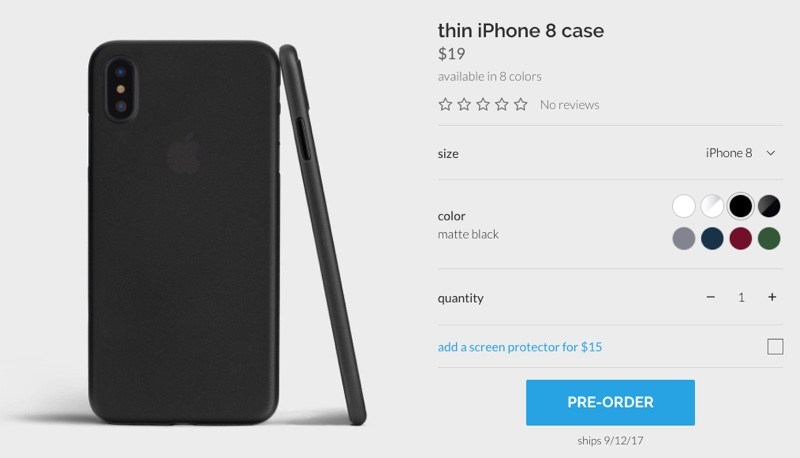 Los entusiastas creadores de casos empiezan a publicar material promocional para el iPhone 8