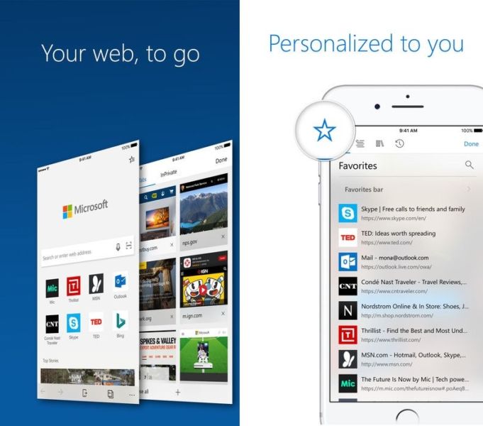 Microsoft Edge Browser para iOS lanzado, no es compatible con iPhone X
