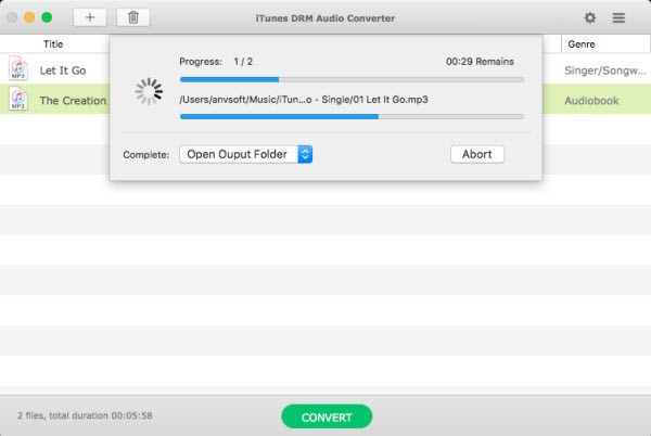 NoteBurner iTunes DRM Audio Converter te permite convertir música de Apple y iTunes M4P a MP3 o AAC