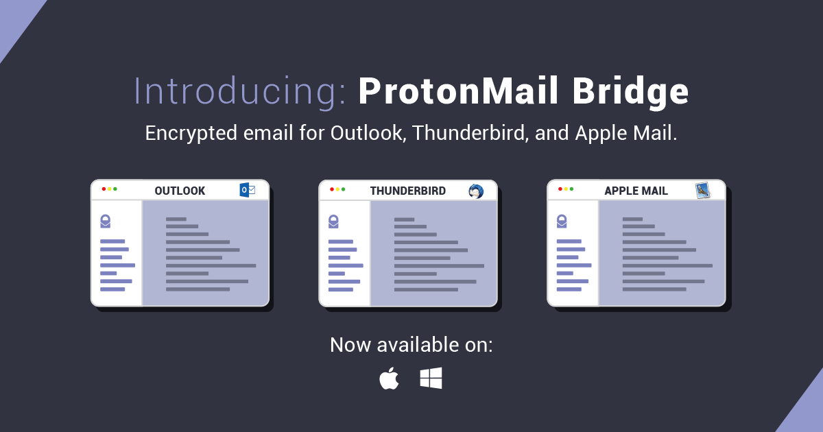 ProtonMail obtiene soporte para Apple Mail y otros clientes de correo electrónico