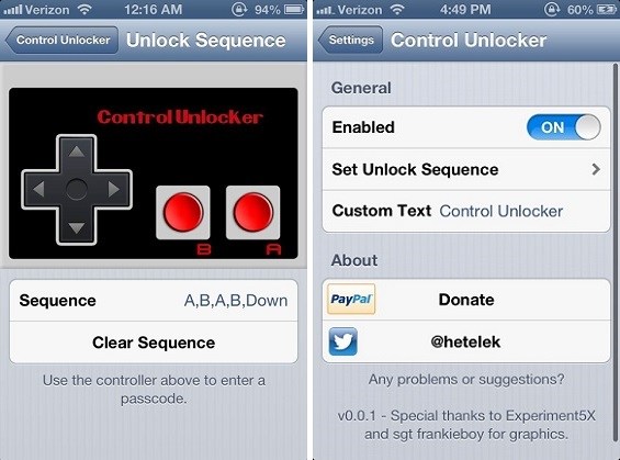 Reemplaza Slide para desbloquearlo con un mando de juego similar al de Nintendo con ajuste de Control Unlocker.