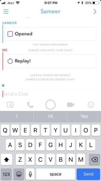 Snapchat avisa a los usuarios cuando sus instantáneas se graban en pantalla en iOS