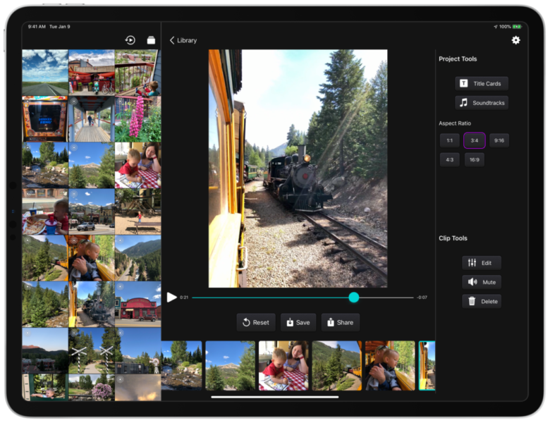 Snapthread es un editor de vídeo intuitivo que funciona con fotos en directo