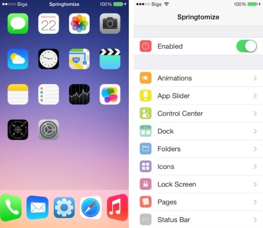 Springtomize 3: El último ajuste de personalización llega a iOS 7