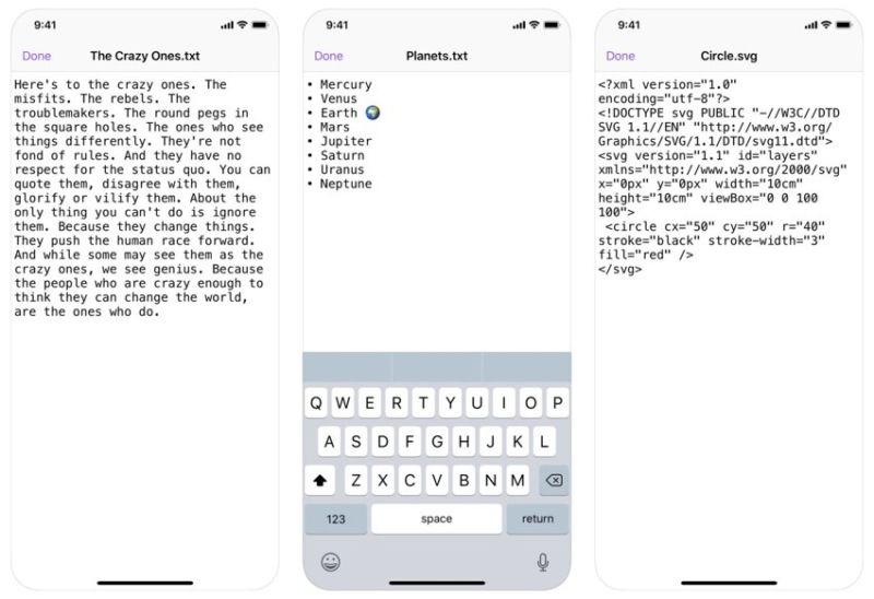 Textor es un editor de texto plano gratuito para iOS