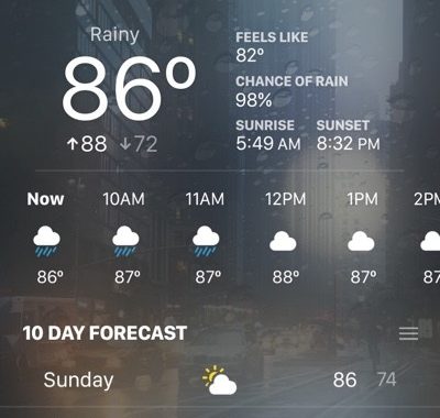 Un concepto increíble nos hace preguntarnos por qué Apple no rediseñó la aplicación meteorológica