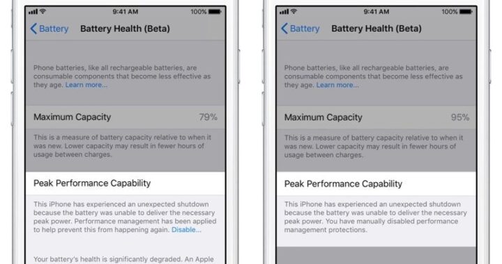 Una mirada a la función de salud de la batería de iOS 11.3