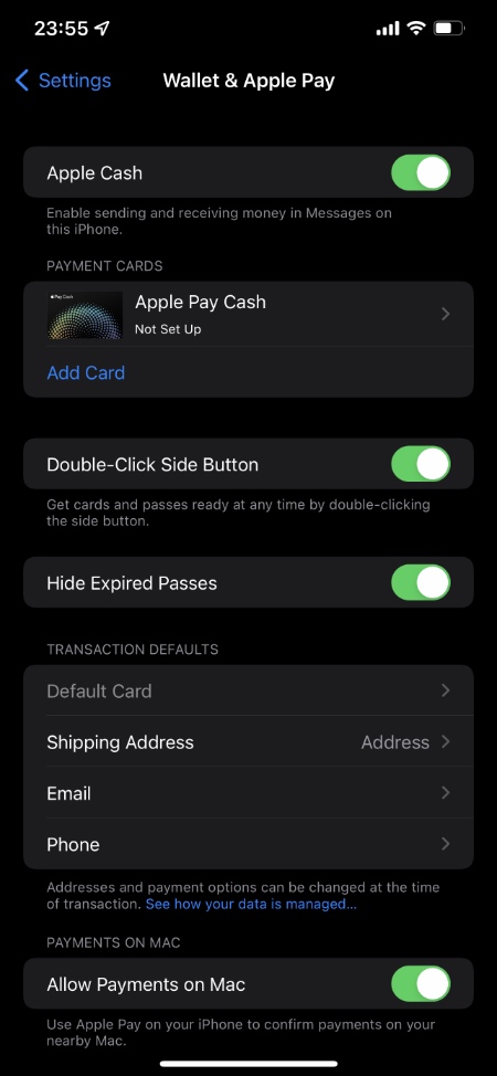 Cómo agregar o cambiar la dirección de envío para las transacciones de Apple Pay