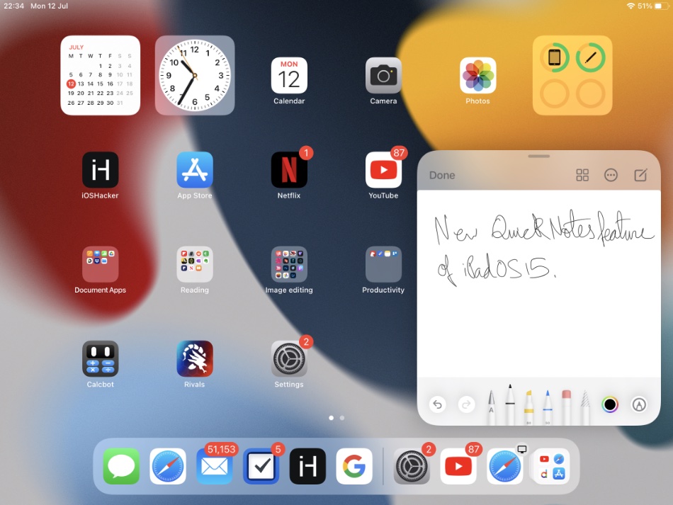 La nueva función Quick Note de iPadOS 15 (vídeo)
