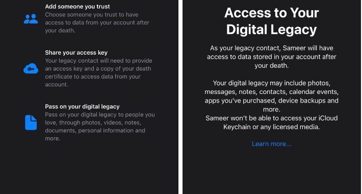 Cómo añadir o eliminar a alguien como contacto de legado de ID de Apple