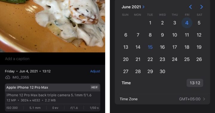iOS 15 te permite subir o bajar una foto editando su fecha