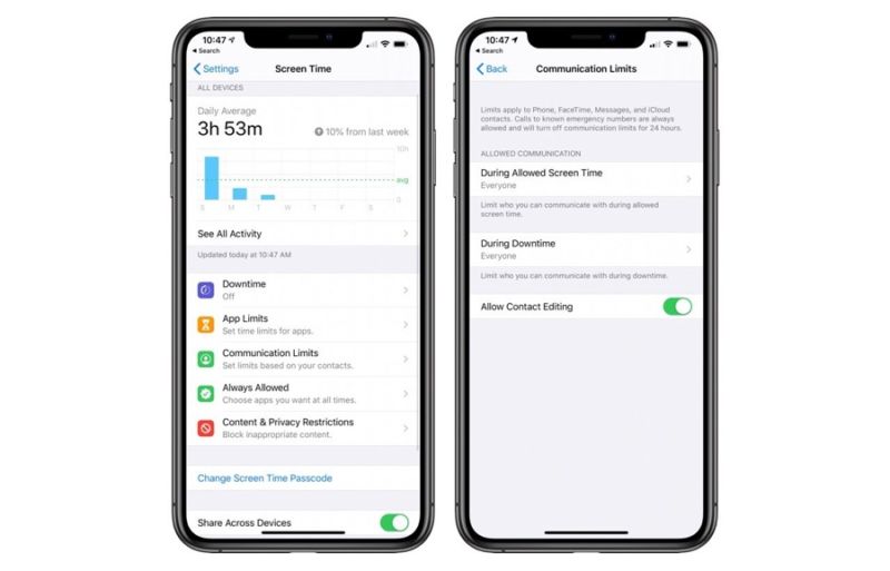 Commnication limits iOS 13.3