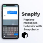 Snapify Tweak trae Snapchat como botón de envío a la aplicación de mensajes