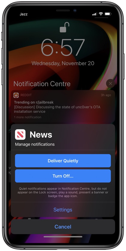 Activar o desactivar la función de notificaciones en silencio en iOS 14