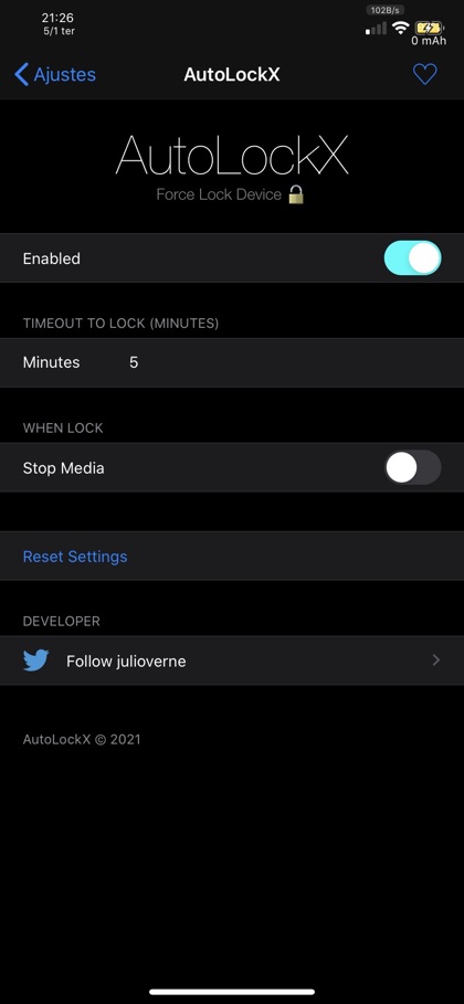 AutoLockX Tweak fuerza el bloqueo del iPhone en las aplicaciones que anulan el bloqueo automático