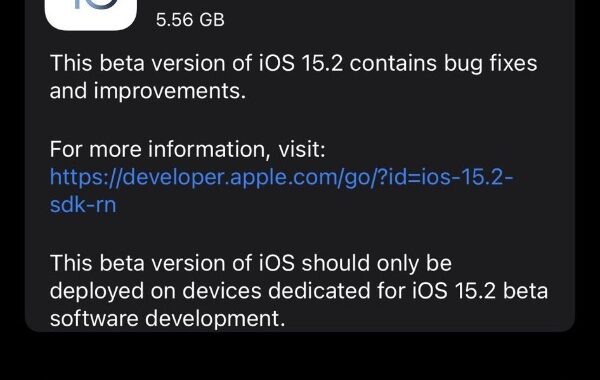 Apple comienza la prueba beta de iOS 15.2, aquí hay novedades