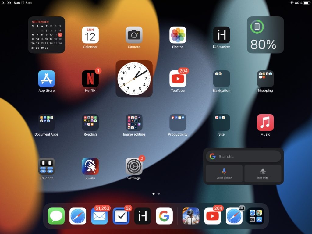 Cómo colocar los widgets de la pantalla de inicio en cualquier lugar del iPad