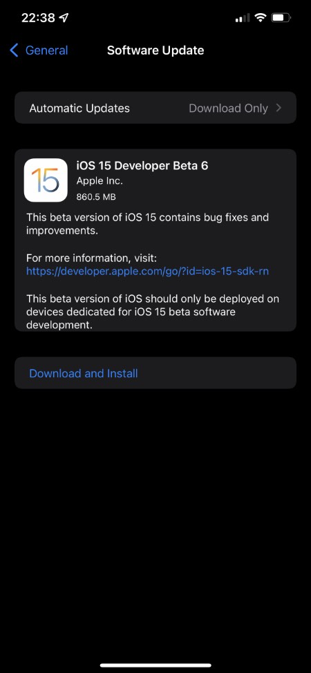 Apple lanza iOS 15 Beta 6, esto es lo que ha cambiado