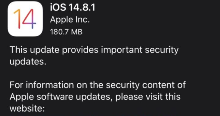 Apple lanza la actualización de iOS 14.8.1 con correcciones de seguridad