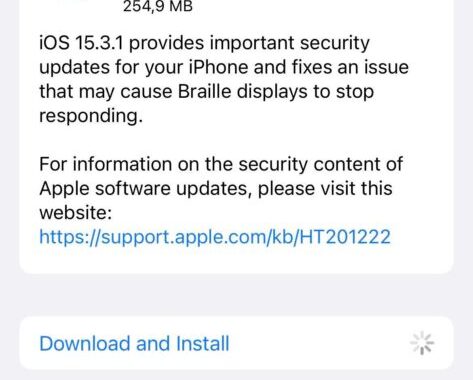 Lanzamiento de iOS 15.3.1 y iPadOS 15.3.1, obtenga enlaces de IPSW aquí