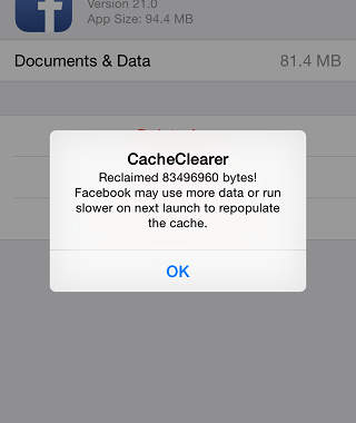 Vuelve a tener espacio de almacenamiento en el iPhone o iPad con el ajuste de CacheClearer