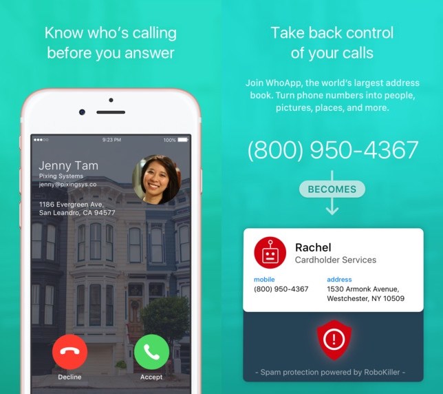 WhoApp le permite ver los detalles desconocidos de la persona que llama antes de aceptar una llamada