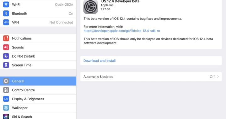 Ya está disponible para descargar la versión beta de iOS 12.4 Developer